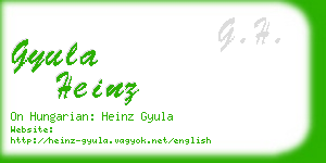 gyula heinz business card